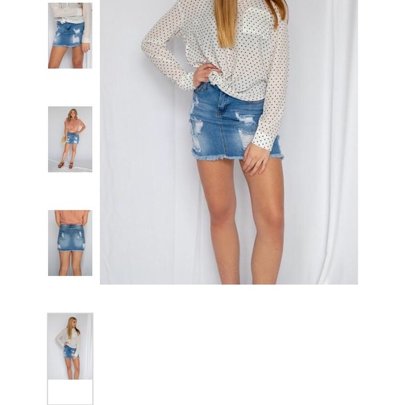 Denim Jean Skirt - Picture 8 of 12